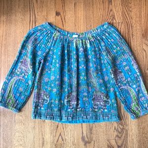 Cotton off shoulder blouse.